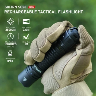 Sofirn SC28 ไฟฉาย LED EDC 2800 ลูเมนสูง 6 โหมด ชาร์จ USB C IPX8 สําหรับตั้งแคมป์ ฉุกเฉิน ล่าสัตว์ ซ่อมแซม ทํางานกลางคืน ไฟสำรอง