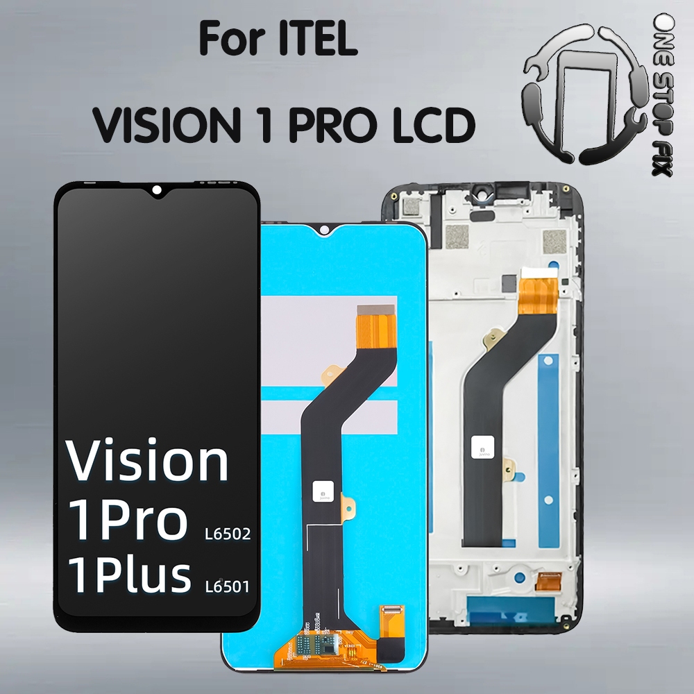 หน้าจอสัมผัส LCD ดิจิไทเซอร์ 6.6 นิ้ว สีดํา สําหรับ ITEL VISION 1 PRO L6502