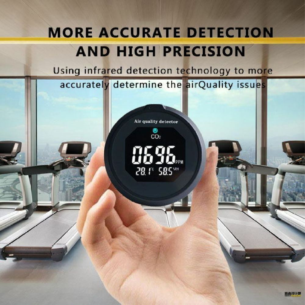เครื่องตรวจจับอุณหภูมิ และความชื้น แก๊ส CO2 0~9999ppm