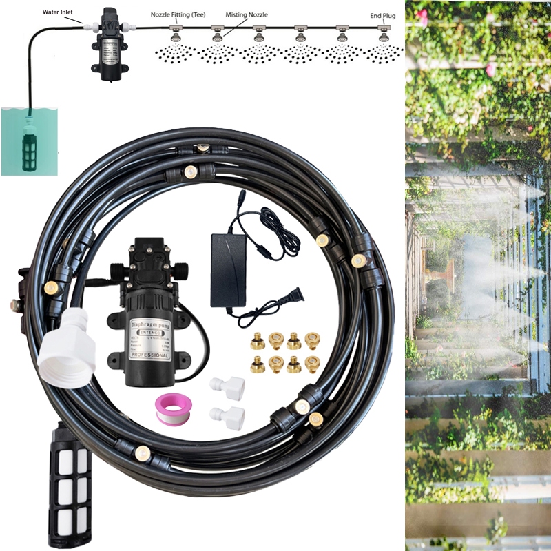 เครื่องปั๊มน้ําไมโคร 6-18M 12V 60W ระบบหมอก แบบพกพา สําหรับสวนกลางแจ้ง