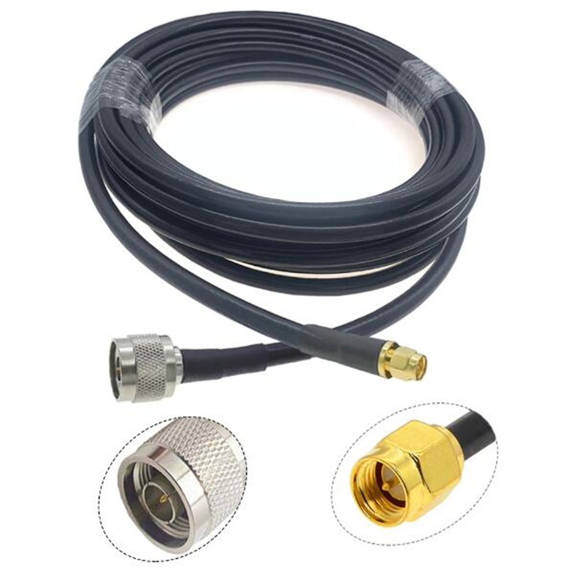 สายเคเบิลเชื่อมต่อ LMR240 N Male to SMA Male Plug Connector 50-4 Coaxial Pigtail 5 10 15 20 30 เมตร