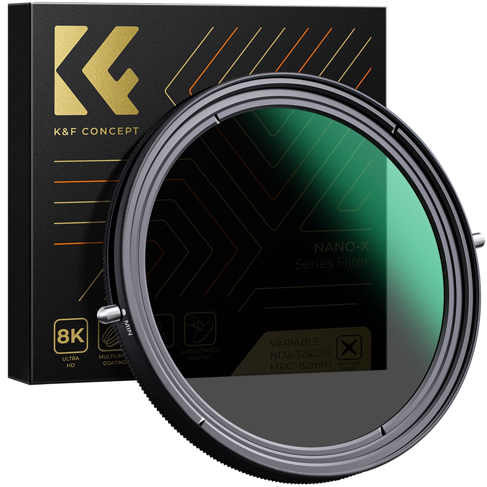 K&F Concept 37-95 49 67 72 77 82mm Variable Fader ND2-ND32 ND Filter และ CPL Circular Polarizing Fil