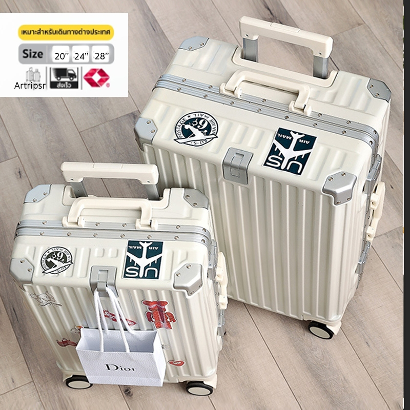 {ซื้อ 1 แถม 1 ฟรี} กระเป๋าเดินทางล้อลาก 20นิ้ว 24นิ้ว 28นิ้ว กระเป๋าลาก โครงอลูมิเนียม แข็งแรง ทนทาน สําหรับผู้ชาย และผู้หญิง พร้อมส่งจากไทย