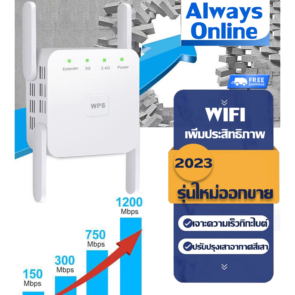 ตัวขยายสัญญาณ wifi ระยะไกล Dual Band 2.4Ghz / 5GHz ความเร็วในการถ่ายโอน 3600Mbps เข้ากันได้กับเราเตอ