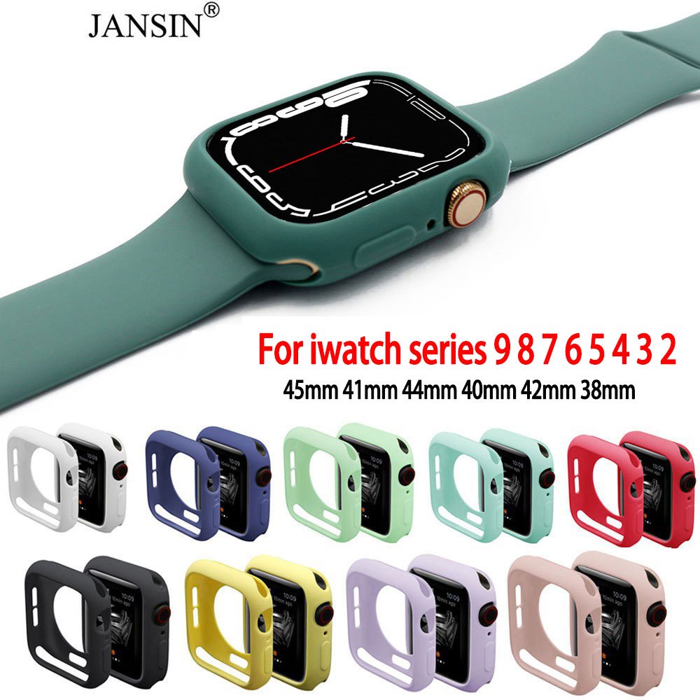 เคสซิลิโคน สีพาสเทล สำหรับ iwatch series 9 8 7 41มม 45มม 38มม 40มม 42มม 44มม เคส smart watch