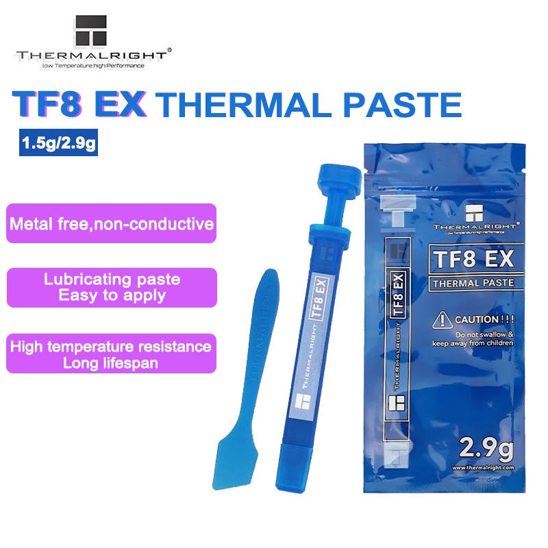Thermalright TF8 EX 1.5g/2.9g จาระบีความร้อน 14W/MK คอมพิวเตอร์เดสก์ท็อปโน้ตบุ๊คกราฟิกการ์ด CPU Cool