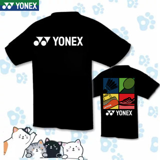 โยเน็กซ์ ใหม่แบดมินตันเสื้อผู้ชายและผู้หญิงแห้งเร็วแขนสั้นกีฬาเสื้อยืดวอลเลย์บอลการแข่งขันด้านบนชุดทีมเสื้อ