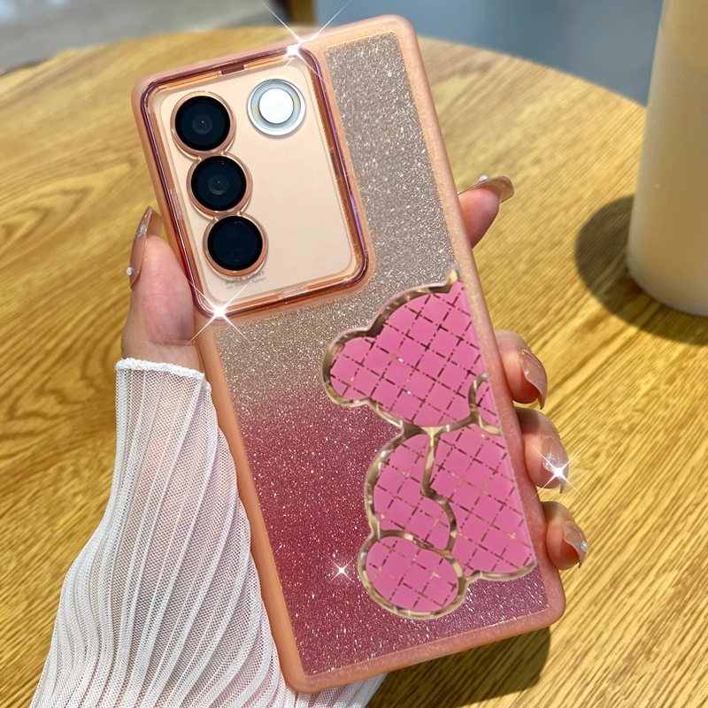 เคส Vivo Y100 Y200 Y17s Y27s Y78 Y36 Y27 5G Y35 Y16 Y22 Y22s Y02 Y02s Y21 Y21s Y33s พร้อมฟิล์มป้องกันเลนส์กล้อง