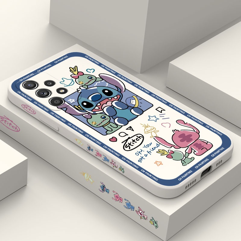 SAMSUNG หุ่นเล็กๆน้อยๆสําหรับSamsung Galaxy A17 A07 A56 A36 A26 A15 A25 A35 A55 A05 A05S 4G 5Gซิลิโคนเหลวด้านข้างรูปแบบฝาครอบ