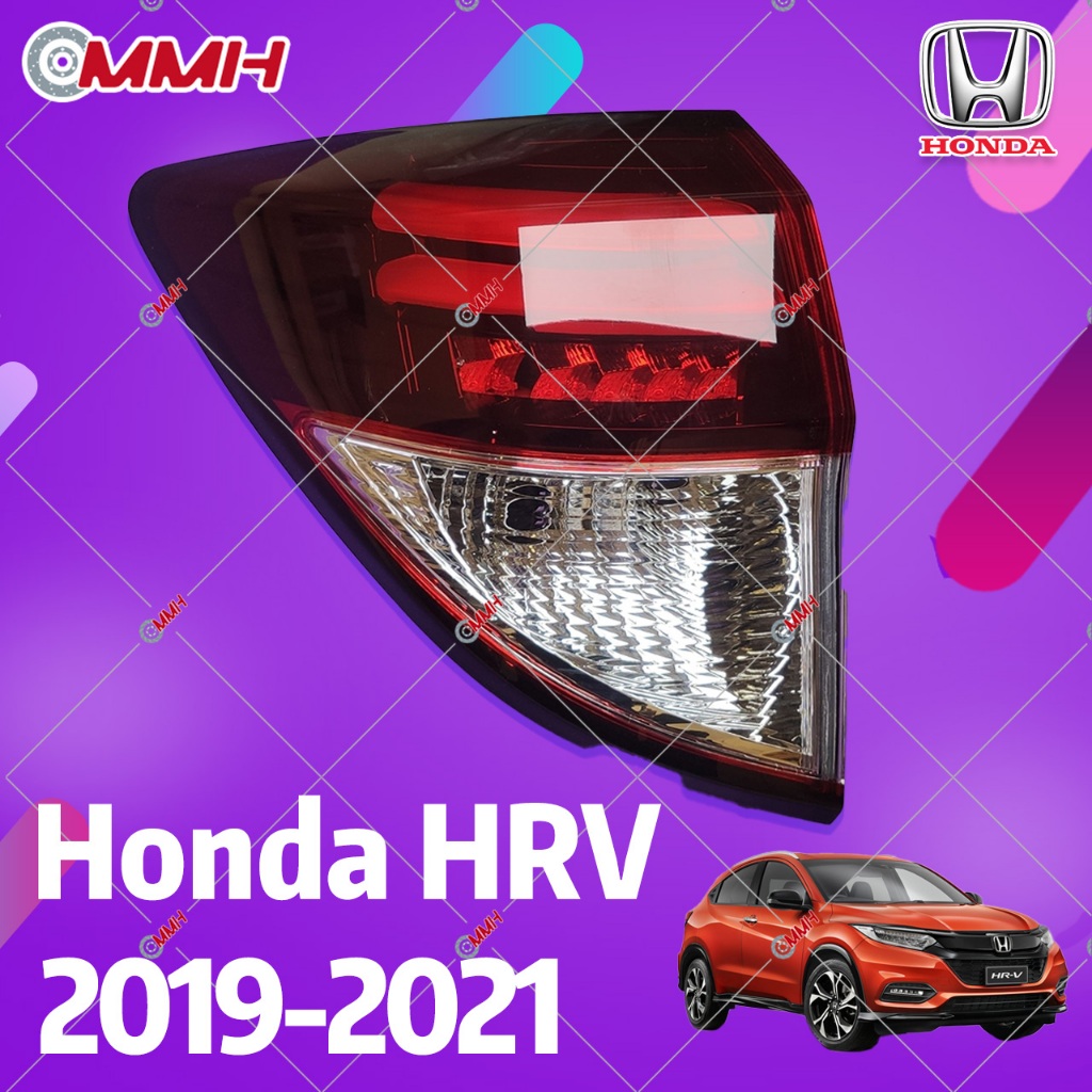 HONDA HRV 2019-2021 ไฟท้ายแต่งพร้อมทับทิมในฝาท้าย สําหรับกันชนหลัง Taillamp Taillight ไฟเบรค ไฟสัญญาณเตือน