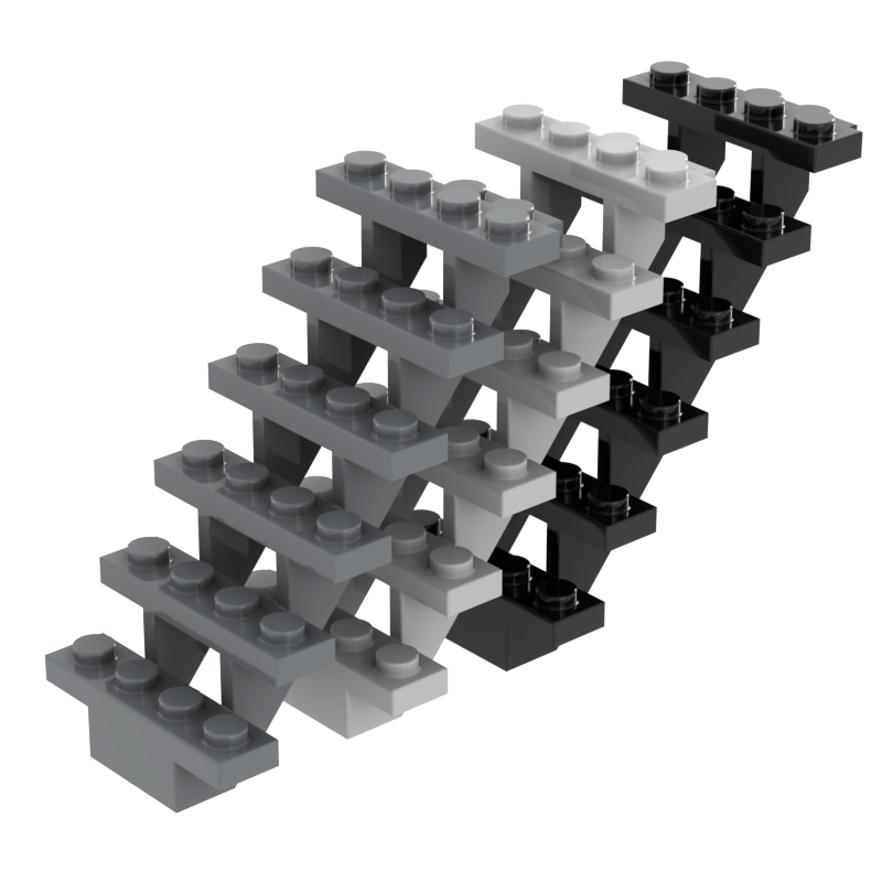 30134 บันไดสีดํา 7x4x6 บล็อกตัวต่ออิฐเปิดตรง MOC ของเล่นเด็ก ของที่ระลึก ของขวัญแกล้งทําเป็นเล่น ตกแต่งเมืองเด็กผู้ชาย