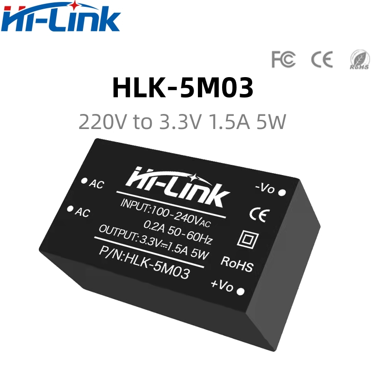 Hi-Link ACDC HLK-5M03 HLK-5M09 HLK-5M12 HLK-5M15 HLK-5M24 5W 3.3V 1500mA AC to DC หม้อแปลงไฟฟ้า