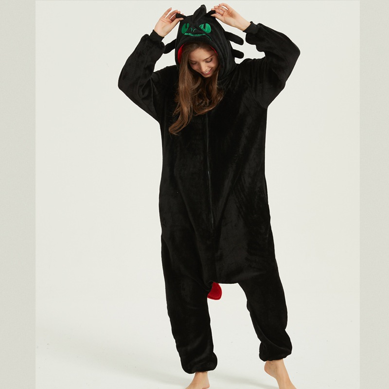 Flannel อะนิเมะการ์ตูน Unisex ชุดนอน Nightgown Loungewear เสื้อผ้าฮาโลวีนคอสเพลย์เครื่องแต่งกายแขนยาวแฟนซี Nightgown