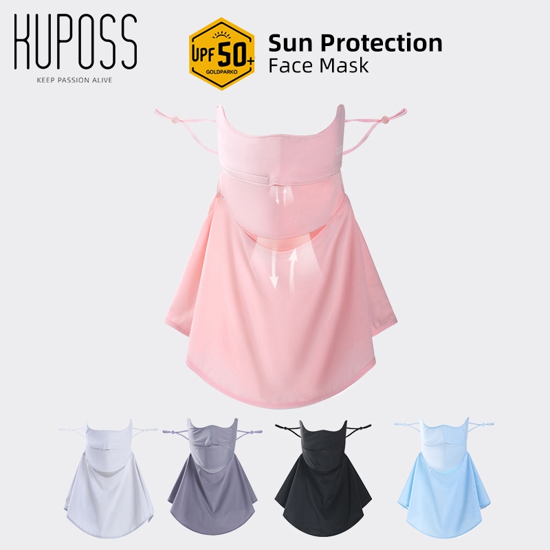 Kuposs หน้ากาก ผ้าเรยอน ป้องกันรังสียูวี UPF50+ เหมาะกับฤดูร้อน สําหรับผู้ชาย ผู้หญิง ขี่จักรยาน เล่นกีฬา กลางแจ้ง