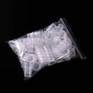 KL S/m/l ถ้วยสีสัก ถ้วยหมึกสักถาวร พลาสติกใส แบบใช้แล้วทิ้ง 100 ชิ้น