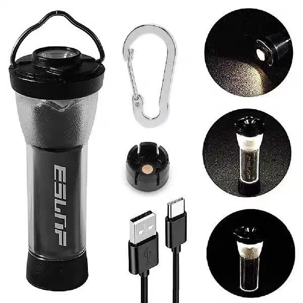 ESLNF ไฟฉาย LED แคมป์ปิ้ง 2600mAh ชาร์จ USB