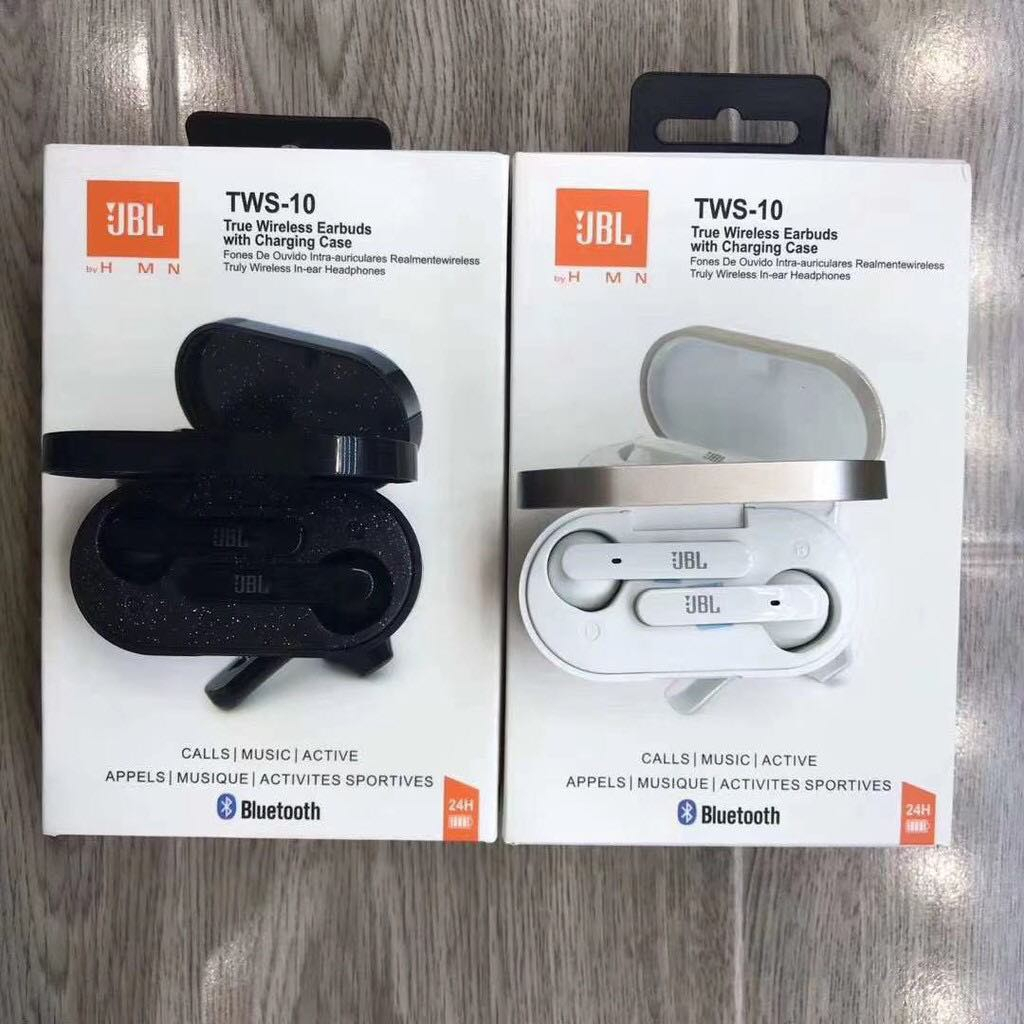 Jbl Tws-10 True Wireless Earbuds V5.0 + EDR Tws หูฟังไร้สาย หูฟังบลูทูธ ชุดหูฟังสําหรับเล่นเกม