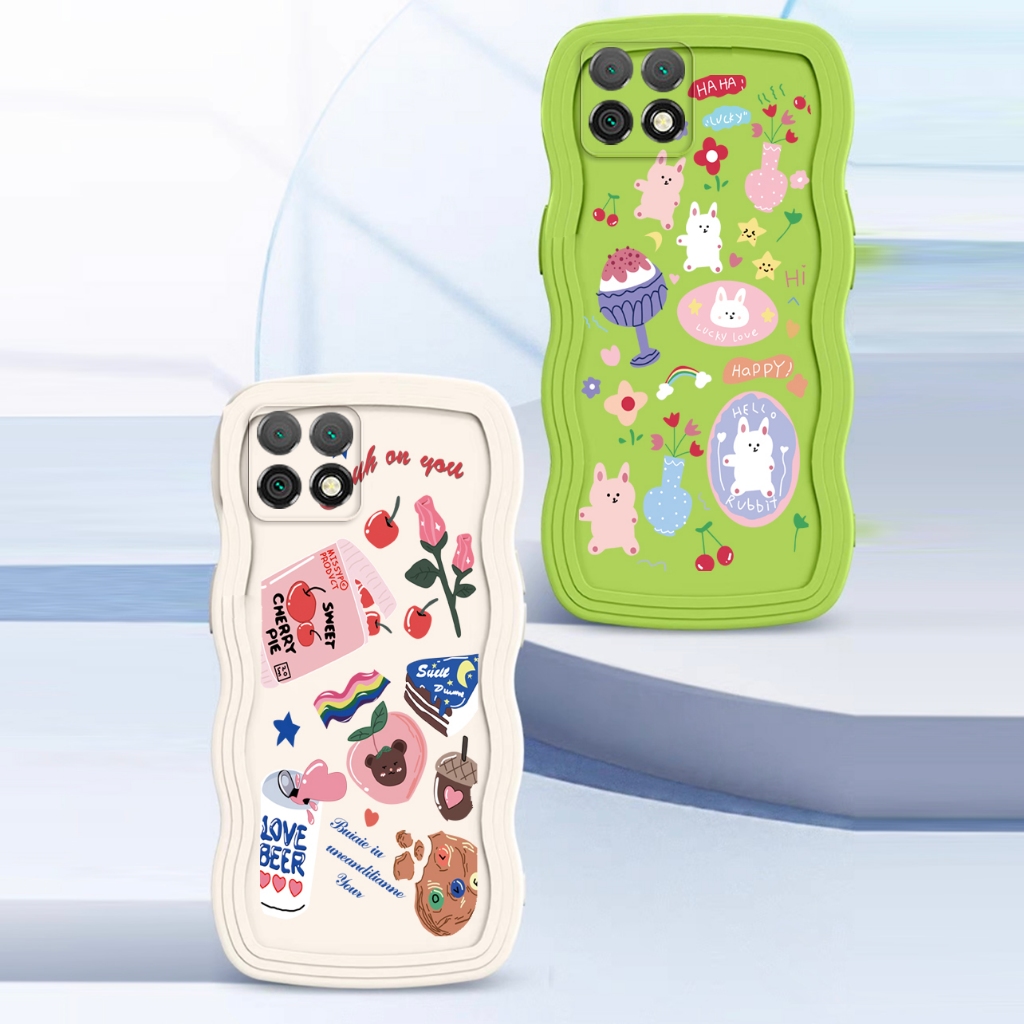 เคสนิ่ม ขอบหยัก ลายการ์ตูน สีพื้น สําหรับ Wiko T3