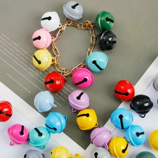 [22x24มม.] 10ชิ้นสีสเปรย์สีระฆังใหญ่แบนรอบระฆังอุปกรณ์เครื่องประดับ ทําเอง ทําเครื่องประดับ/พวงกุญแจจี้/ตกแต่งจี้10ชิ้น