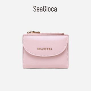 Seagloca New Fashion Korean Solid Simple Multifunction Short Bifold Wallet For Women No 1643
