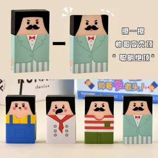 ยางลบ ลายการ์ตูนหัวล้านน่ารัก แบบสร้างสรรค์ เครื่องเขียน สําหรับนักเรียน