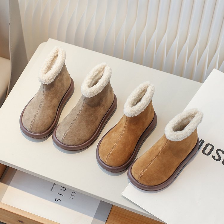 พร้อมส่ง รองเท้าบูทลําลอง ผ้าฝ้าย ให้ความอบอุ่น สวมใส่สบาย แฟชั่นฤดูหนาว สําหรับเด็ก