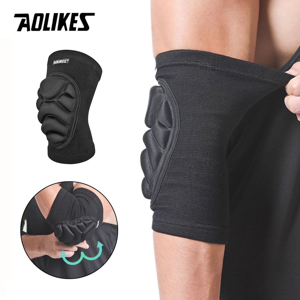 Aolikes แผ่นฟองน้ํารองข้อศอก สําหรับเล่นบาสเก็ตบอล เทนนิส วอลเลย์บอล 1 คู่