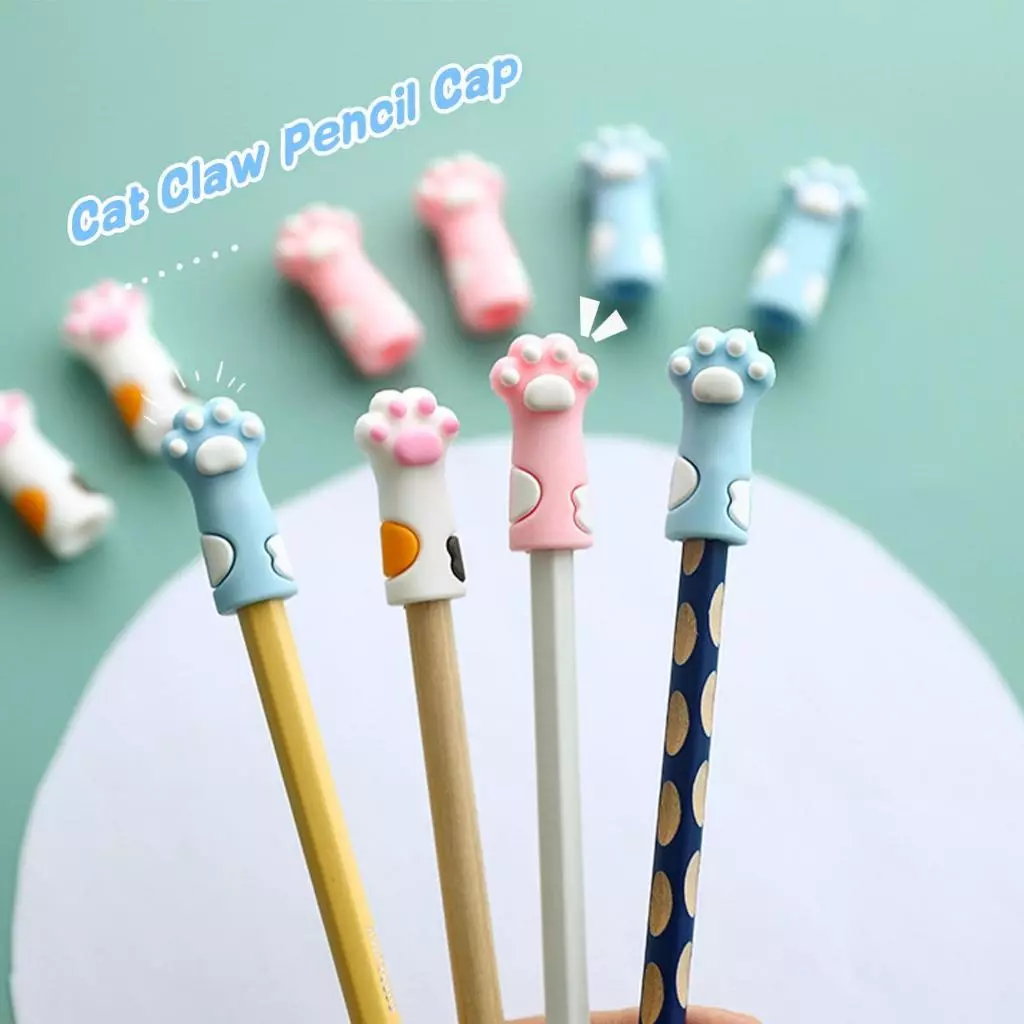 เคสซิลิโคนนิ่ม ลายกรงเล็บแมวน่ารัก แบบสร้างสรรค์ สําหรับเครื่องเขียนนักเรียน WJ349