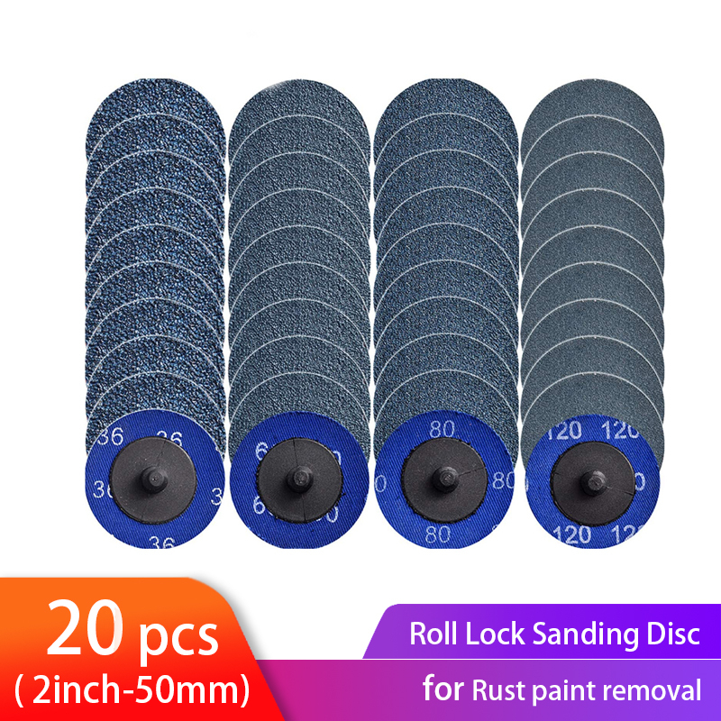 20 ชิ้น 2 นิ้ว Zirconia Quick เปลี่ยนแผ่นขัดสําหรับเครื่องบดพื้นผิว Conditioning Burr สนิมกําจัดสี