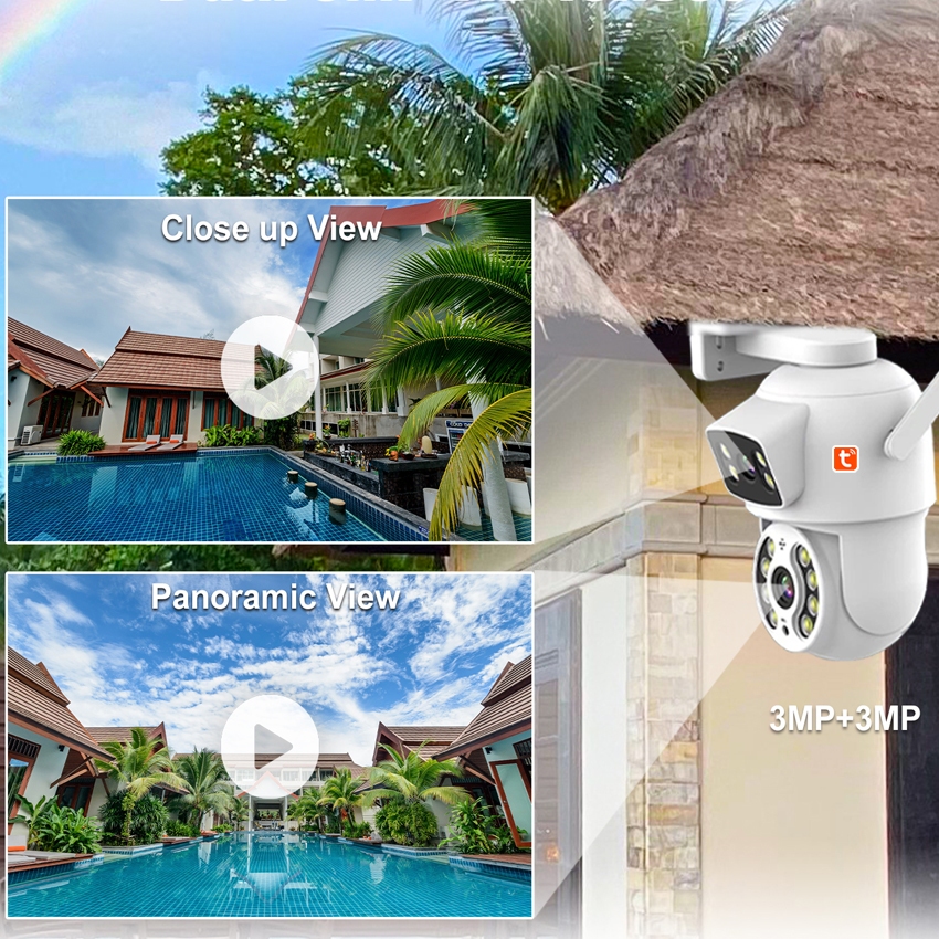 Tuya Smart Life กล้องวงจรปิดรักษาความปลอดภัย IP WiFi Aotu PTZ 2 ทาง AS-TY-IP8101H