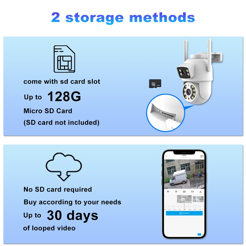 Tuya Smart Life กล้องวงจรปิดรักษาความปลอดภัย IP WiFi Aotu PTZ 2 ทาง AS-TY-IP8101H