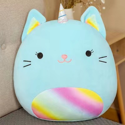 20 ซม.Squishmallows ตุ๊กตาของเล่น Axolotl Teal สีเขียวสีชมพู Anastasia Plushie ตุ๊กตานุ่ม Squishmall