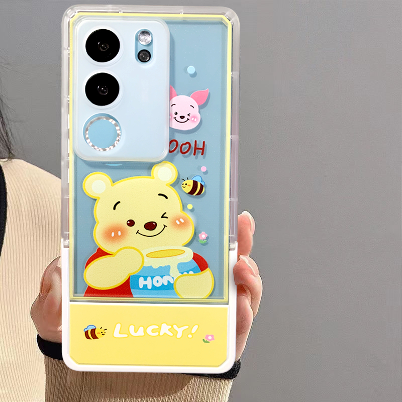 เคส Vivo V29 V30 V27 V23 Y27 5G เคส Vivo Y27S โทรศัพท์มือถือแบบนิ่ม กันกระแทก พร้อมที่ตั้งวาง ลายการ์ตูนน่ารัก สําหรับ - รูปที่ 2