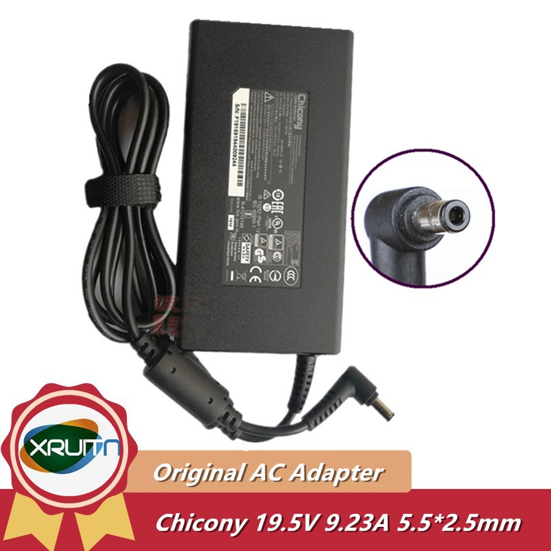 Chicony 19.5V 9.23A 180W แล็ปท็อปอะแดปเตอร์ A15-180P1A A17-180P4A ADP-180MB สําหรับ MSI GS70 GE62 GS