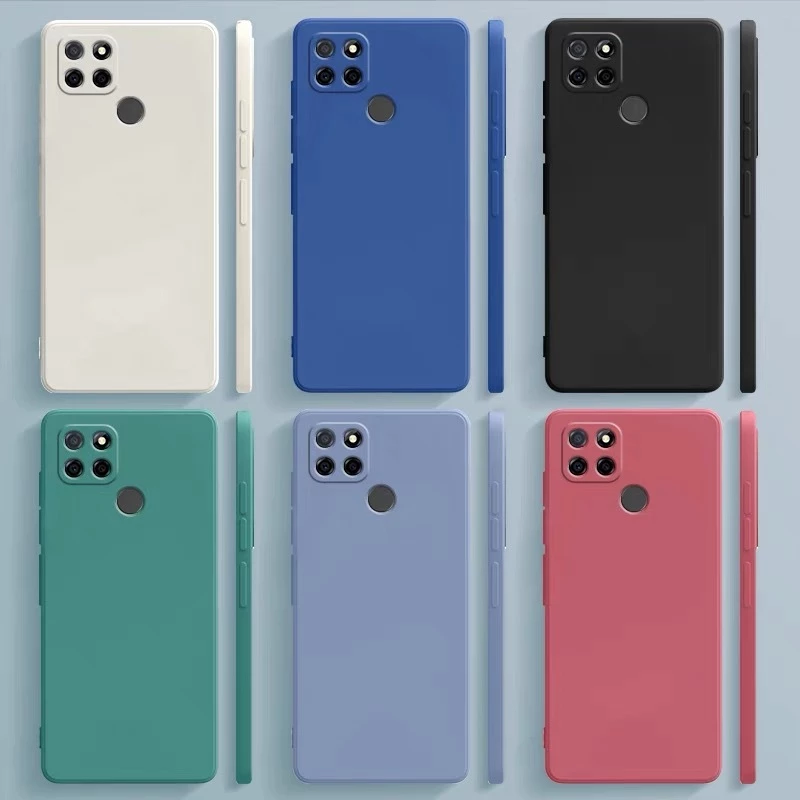 เคสโทรศัพท์มือถือ สีพื้น สําหรับ Oppo A15 A15S A53 2020