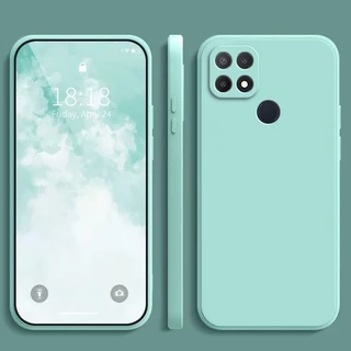 เคสโทรศัพท์มือถือ สีพื้น สําหรับ Oppo A15 A15S A53 2020