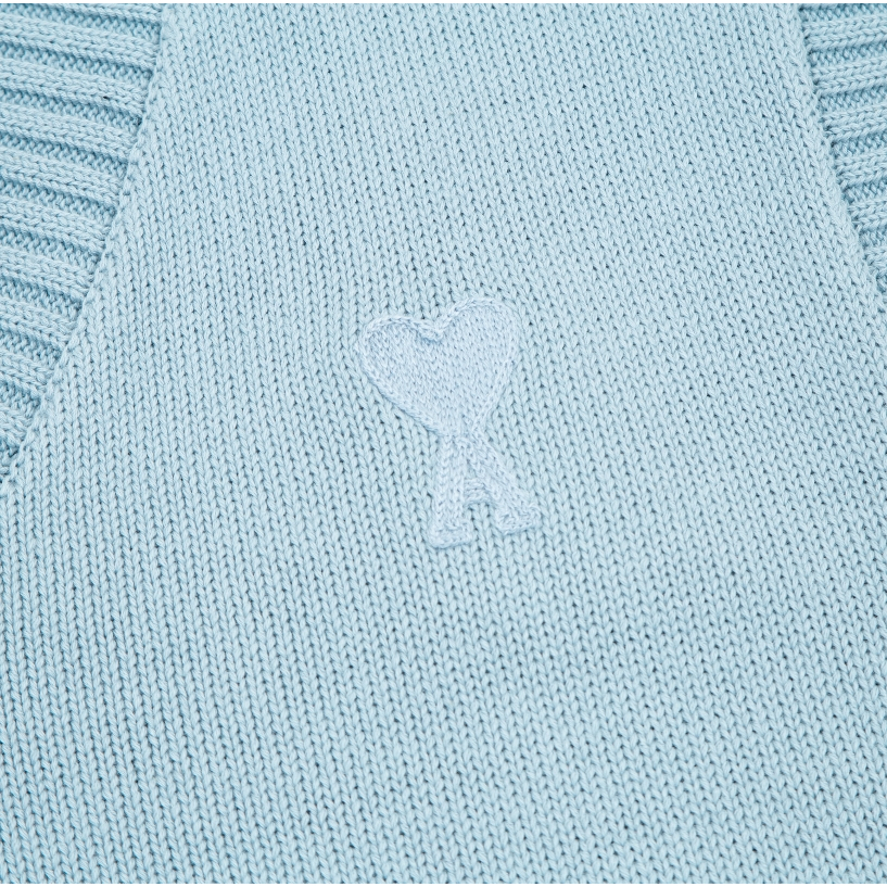 เสื้อกันหนาวแขนกุด ผ้าฝ้าย ผ้าวูลถัก ปักลายหัวใจ ขนาดเล็ก สไตล์สตรีท สําหรับผู้ชาย และผู้หญิง - รูปที่ 5