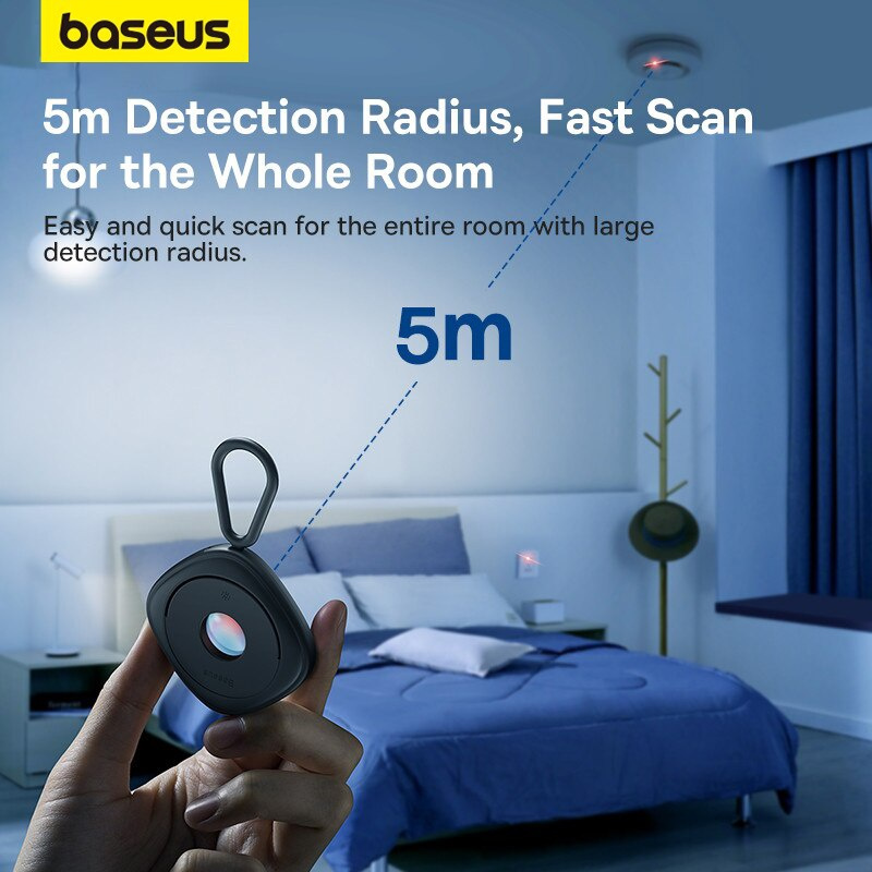 Baseus เครื่องตรวจจับกล้องแอบมอง แบบพกพา ป้องกันการแอบมอง