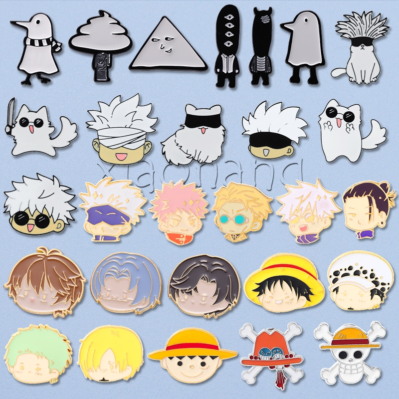 เครื่องประดับ เข็มกลัด รูปการ์ตูนอนิเมะ Jujutsu Kaisen Enamel Pins Yuji Itadori Fushiguro Megumi Gojo Satoru Lapel Badges น่ารัก เหมาะกับของขวัญ