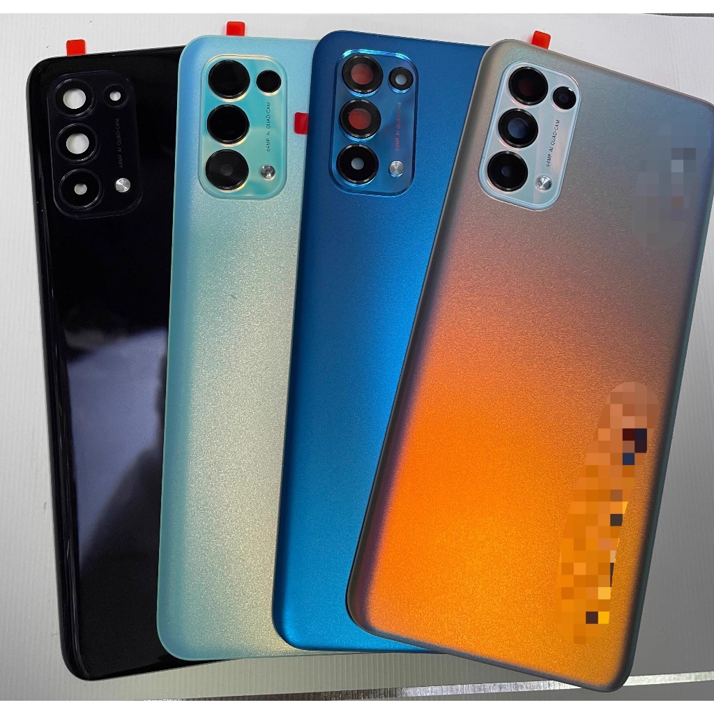 ฝาครอบแบตเตอรี่ด้านหลัง พร้อมเลนส์กล้อง แบบเปลี่ยน สําหรับ OPPO Reno 5 5G