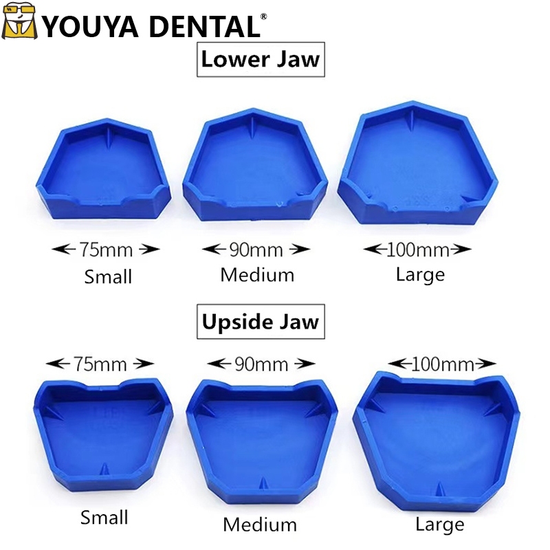6 ชิ้น / เซต โมเดลทันตกรรม แม่พิมพ์ฐานอดีต สีฟ้า สามขนาด ฐานอดีตทันตกรรม