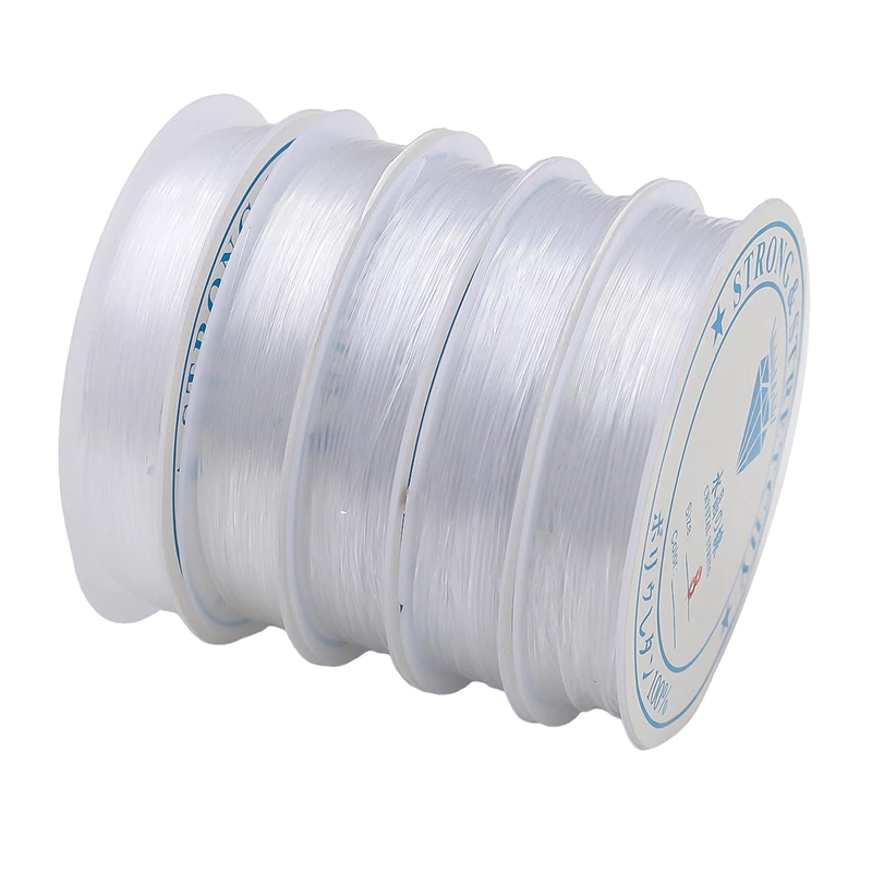 0.25 มม. - 0.8 มม. คริสตัลใส ลูกปัด สายสตริง ด้าย ไม่ยืด แข็งแรง สายไนล่อน สําหรับ DIY สร้อยคอ สร้อยข้อมือ เครื่องประดับ ทํา