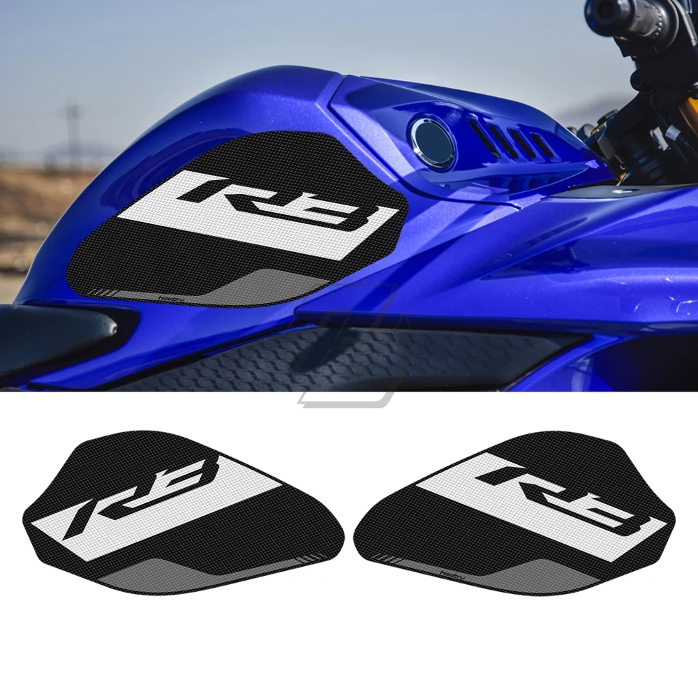 แผ่นสติกเกอร์ติดถังน้ํามัน กันลื่น อุปกรณ์เสริม สําหรับ Yamaha YZF-R3 R3 2019 2020 2021 2022