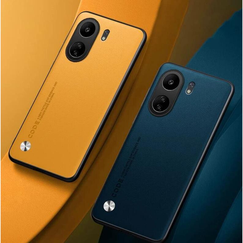 Xiaomi POCO C65 Redmi 13C 4G 5G เคสแข ็ งหรูหราหนังธรรมดาผิวรู ้ สึกป ้ องกันลายนิ ้ วมือฝาครอบด ้ านหลังปลอก