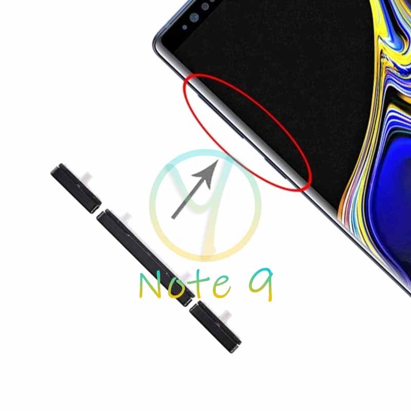 อะไหล่ปุ่มเปิดปิด ปุ่มปรับระดับเสียงด้านข้าง ปุ่มเปิดปิด และปุ่มเปิดปิด สําหรับ Samsung Galaxy Note 9 N960 N950F Note9