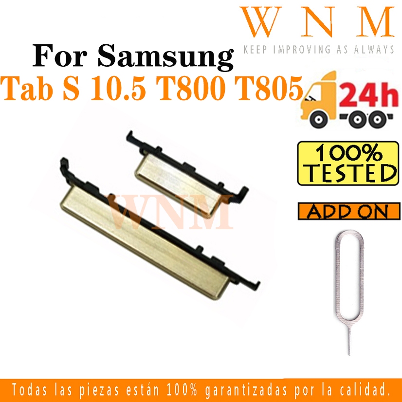 สําหรับ Samsung Galaxy Tab S 10.5 SM-T800 T805 ปุ่มเปิด/ปิดและปรับเสียง Power/Volume ปุ่มด้านข้าง