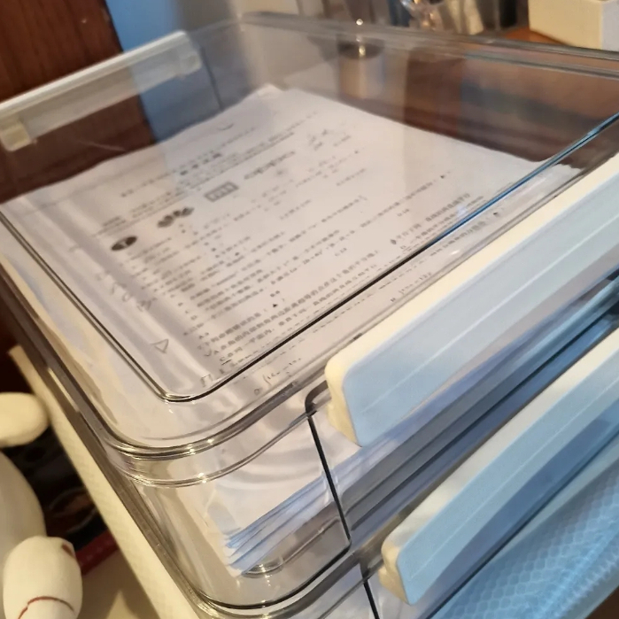 กล่องพลาสติกใส ขนาด a4 สําหรับใส่จัดเก็บเอกสาร หนังสือเรียนจบ โรงเรียนมัธยมต้น - รูปที่ 7