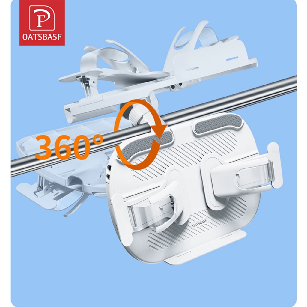 Oatsbasf Book Clamp/ อุปกรณ ์ เสริมแคลมป ์ โทรศัพท ์ แท ็ บเล ็ ตสําหรับชั ้ นวางอ ่ านหนังสือบนเตียง