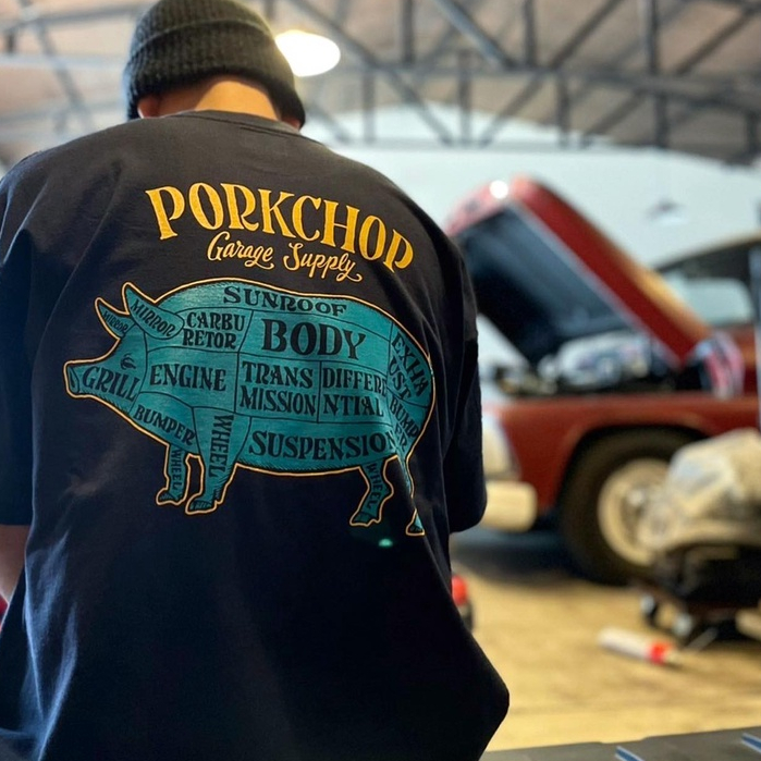 พร้อมส่ง เสื้อยืด ผ้าฝ้ายแท้ พิมพ์ลายรถจักรสเก็ตบอร์ด PORKCHOP BMX แฟชั่นฤดูใบไม้ผลิ และฤดูร้อน