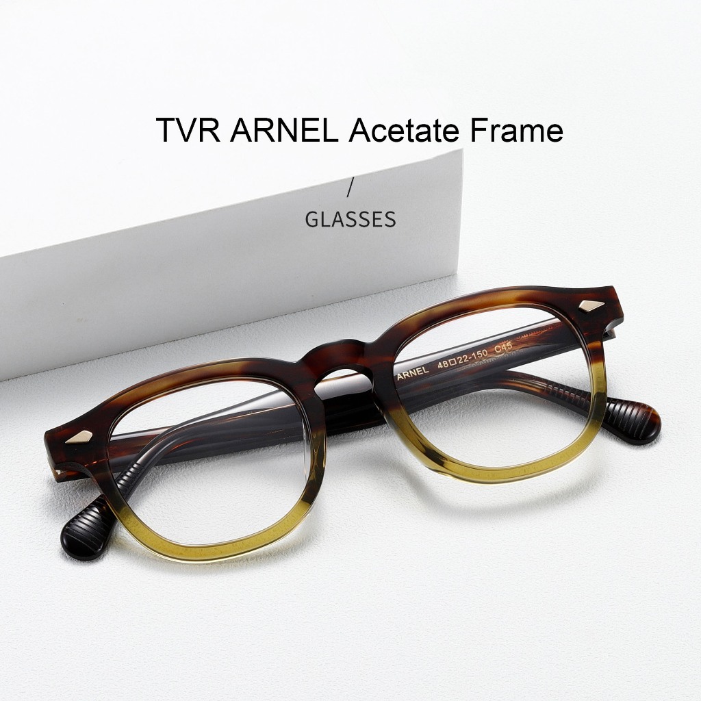 Tvr ARNEL อะซิเตท กรอบแว่นตา วินเทจ สี่เหลี่ยม ออปติคอล กรอบแว่นตา แฟชั่น Unisex แว่นตาย้อนยุค